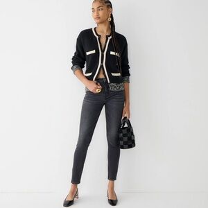 J.Crew 9” Petite High-rise Toothpick Jeans in Charcoal P26